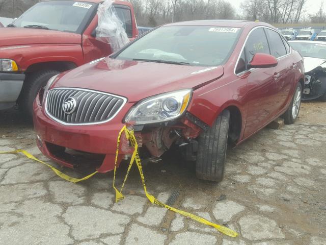 1G4PS5SK6E4169908 - 2014 BUICK VERANO RED photo 2