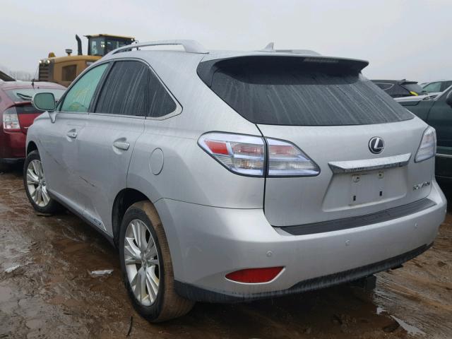 JTJBC1BAXC2048767 - 2012 LEXUS RX 450 SILVER photo 3