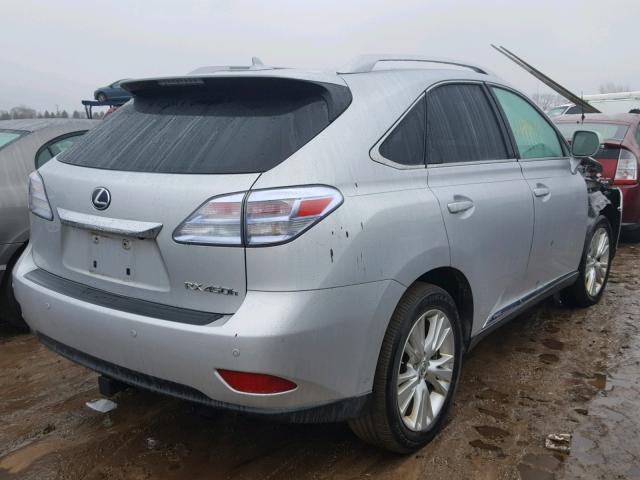 JTJBC1BAXC2048767 - 2012 LEXUS RX 450 SILVER photo 4