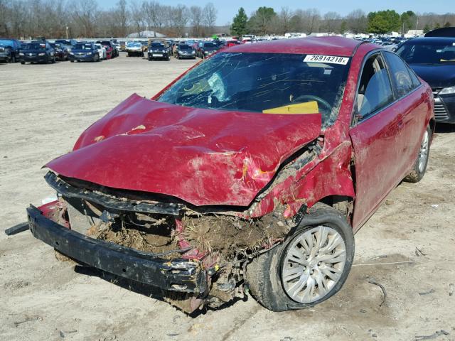 4T1BE46K19U405599 - 2009 TOYOTA CAMRY BASE RED photo 2