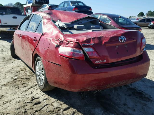 4T1BE46K19U405599 - 2009 TOYOTA CAMRY BASE RED photo 3