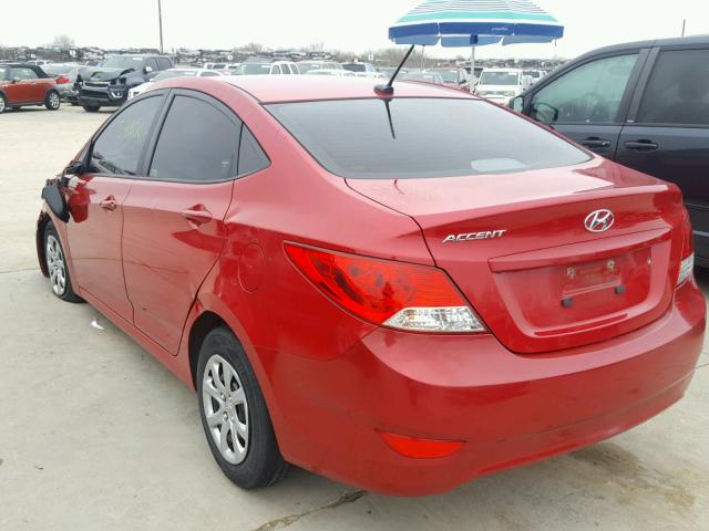 KMHCT4AE6EU646693 - 2014 HYUNDAI ACCENT GLS BURGUNDY photo 3