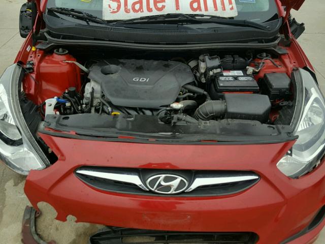 KMHCT4AE6EU646693 - 2014 HYUNDAI ACCENT GLS BURGUNDY photo 7