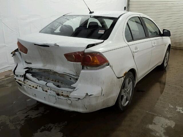 JA3AU26U78U004614 - 2008 MITSUBISHI LANCER ES WHITE photo 4