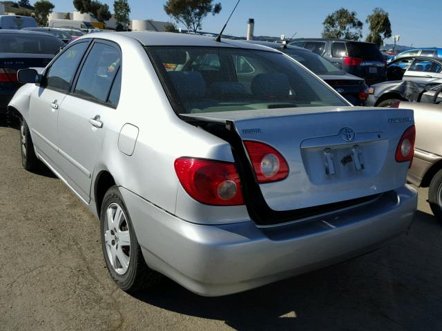 1NXBR30E05Z410238 - 2005 TOYOTA COROLLA CE SILVER photo 3