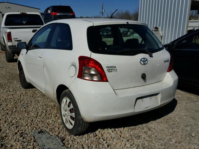 JTDJT923X75127651 - 2007 TOYOTA YARIS WHITE photo 3