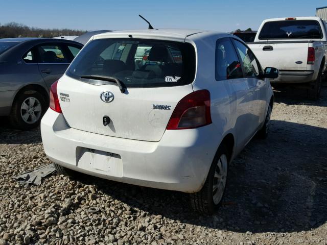 JTDJT923X75127651 - 2007 TOYOTA YARIS WHITE photo 4