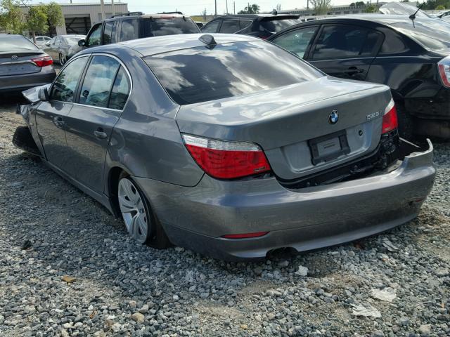 WBANU5C50AC124121 - 2010 BMW 528 I SILVER photo 3