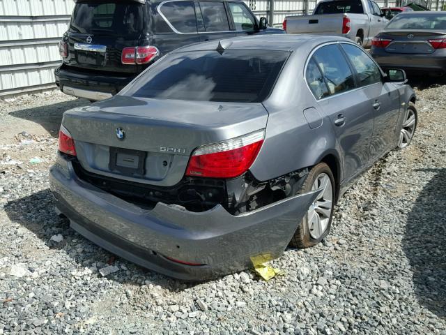 WBANU5C50AC124121 - 2010 BMW 528 I SILVER photo 4