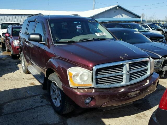 1D4HB48N34F242355 - 2004 DODGE DURANGO SL MAROON photo 1