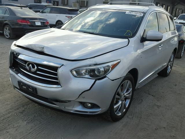 5N1AL0MNXEC528082 - 2014 INFINITI QX60 SILVER photo 2