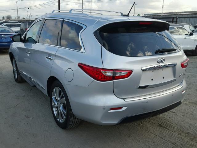 5N1AL0MNXEC528082 - 2014 INFINITI QX60 SILVER photo 3