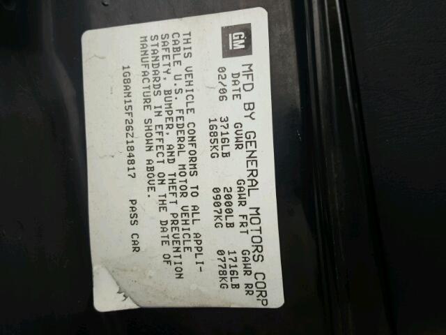 1G8AN15F26Z184817 - 2006 SATURN ION LEVEL BLUE photo 10