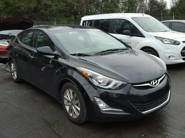 KMHDH4AEXFU381333 - 2015 HYUNDAI ELANTRA SE BLACK photo 1