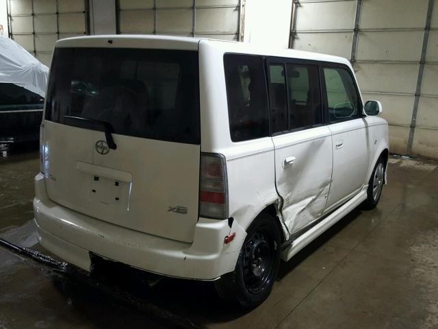 JTLKT324564051159 - 2006 TOYOTA SCION XB WHITE photo 4