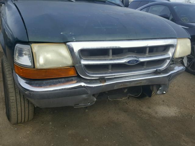 1FTYR14C2WPB37380 - 1998 FORD RANGER SUP GREEN photo 9