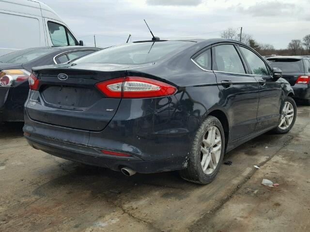 3FA6P0H7XER205605 - 2014 FORD FUSION SE BLACK photo 4