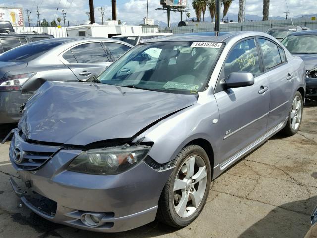 JM1BK323441188422 - 2004 MAZDA 3 S GRAY photo 2