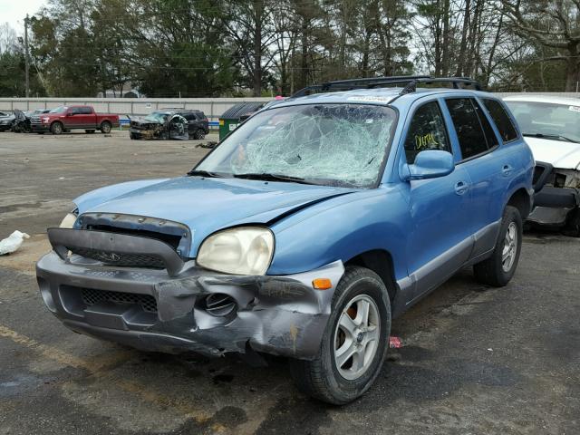 KM8SB12BX3U474893 - 2003 HYUNDAI SANTA FE G BLUE photo 2