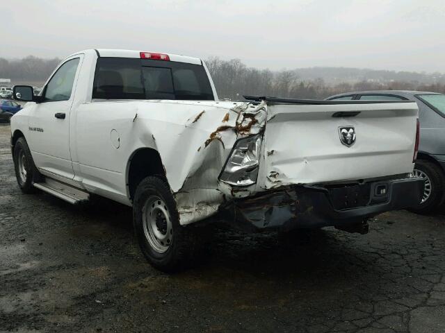 3C6JD6DK1CG163755 - 2012 DODGE RAM 1500 S WHITE photo 3