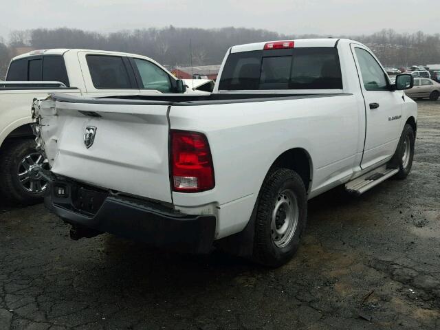 3C6JD6DK1CG163755 - 2012 DODGE RAM 1500 S WHITE photo 4