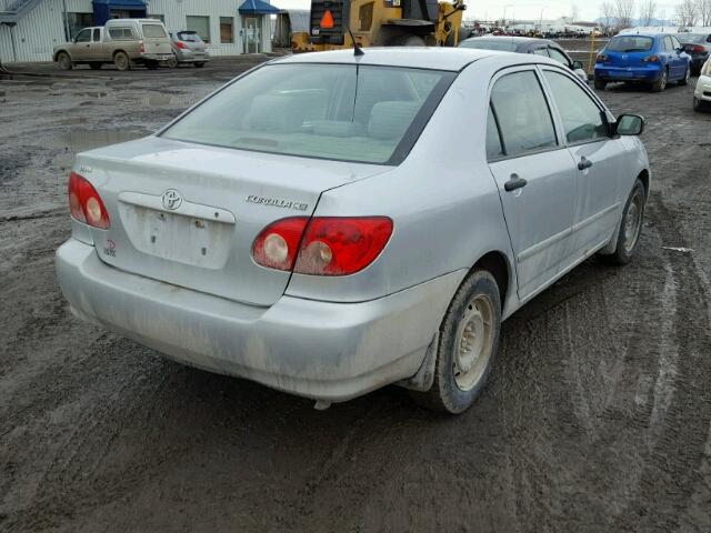 2T1BR32E07C713084 - 2007 TOYOTA COROLLA CE SILVER photo 4