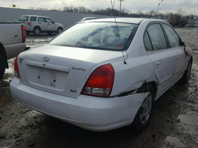 KMHDN45D33U567074 - 2003 HYUNDAI ELANTRA GL WHITE photo 4