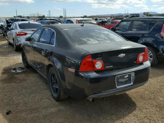 1G1ZH57B294201997 - 2009 CHEVROLET MALIBU 1LT BLACK photo 3