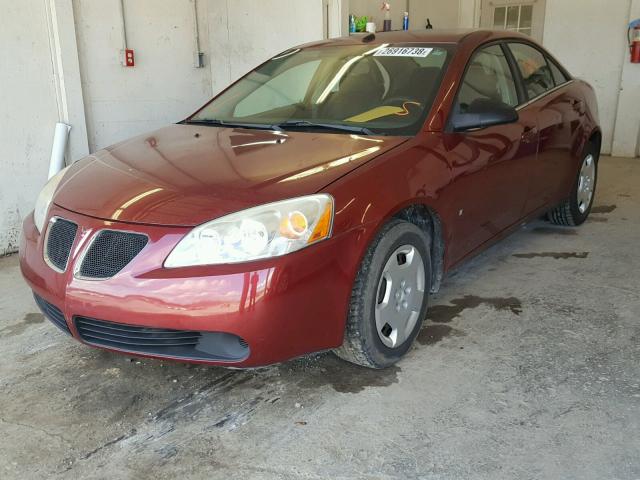 1G2ZF57B984275336 - 2008 PONTIAC G6 VALUE L MAROON photo 2