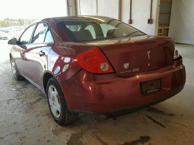 1G2ZF57B984275336 - 2008 PONTIAC G6 VALUE L MAROON photo 3