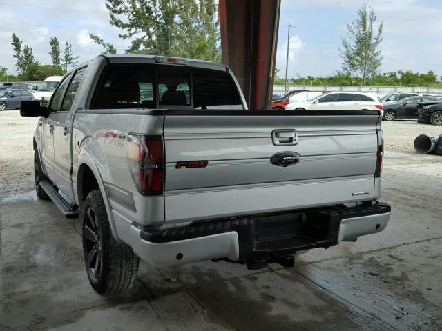 1FTFW1CF5EFB26129 - 2014 FORD F150 SUPER SILVER photo 3