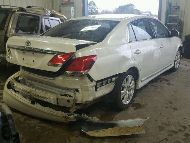 4T1BK3DB5BU390035 - 2011 TOYOTA AVALON BAS WHITE photo 4