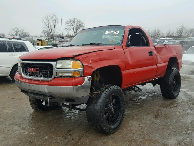 1GTEK14T7YZ259893 - 2000 GMC NEW SIERRA RED photo 2