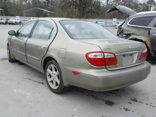 JNKCA31A21T022907 - 2001 INFINITI I30 GREEN photo 3