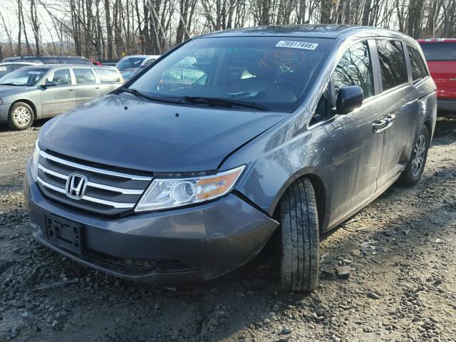 5FNRL5H61BB092759 - 2011 HONDA ODYSSEY EX GRAY photo 2