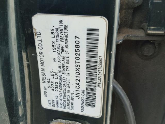 JN1CA21DXST025807 - 1995 NISSAN MAXIMA GLE GREEN photo 10