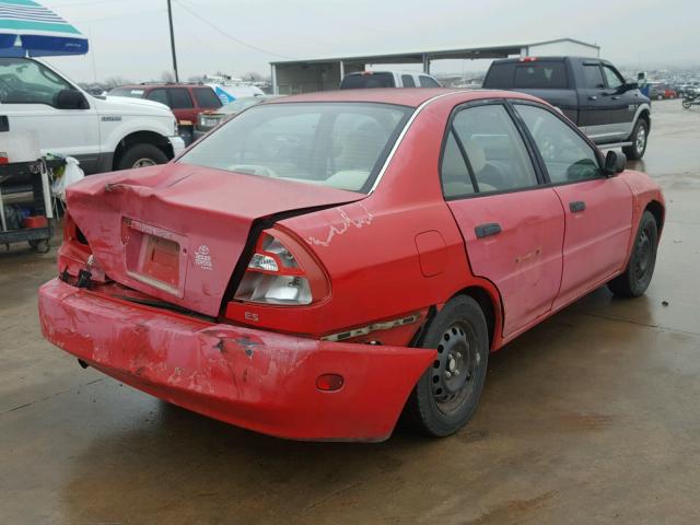 JA3AY26C21U019796 - 2001 MITSUBISHI MIRAGE ES RED photo 4