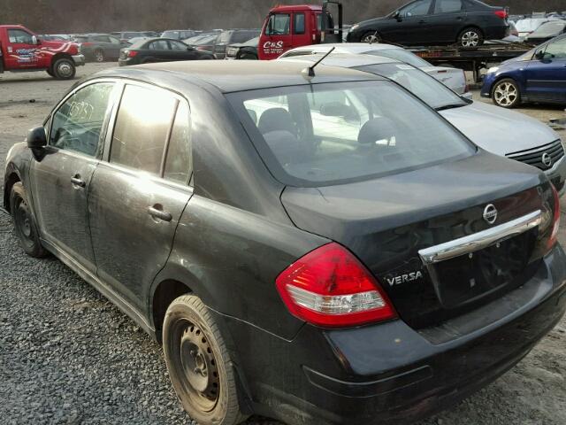 3N1BC11E28L353065 - 2008 NISSAN VERSA S BLACK photo 3