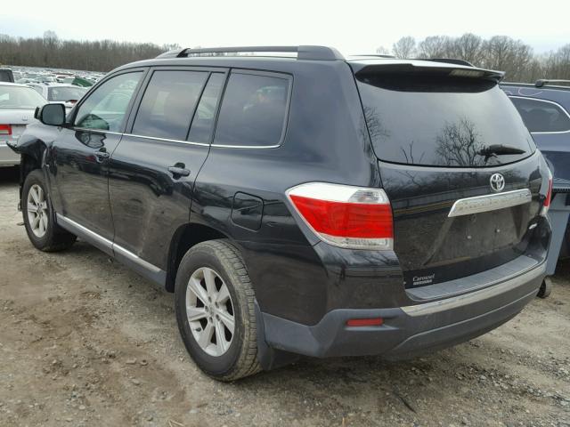 5TDBK3EH2DS176909 - 2013 TOYOTA HIGHLANDER BLACK photo 3