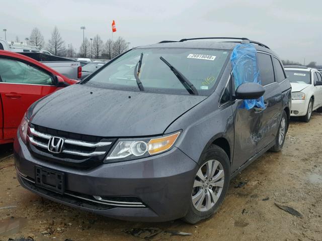 5FNRL5H49EB046356 - 2014 HONDA ODYSSEY EX SILVER photo 2