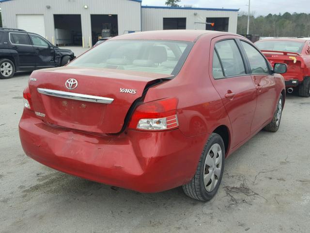 JTDBT903681293083 - 2008 TOYOTA YARIS RED photo 4