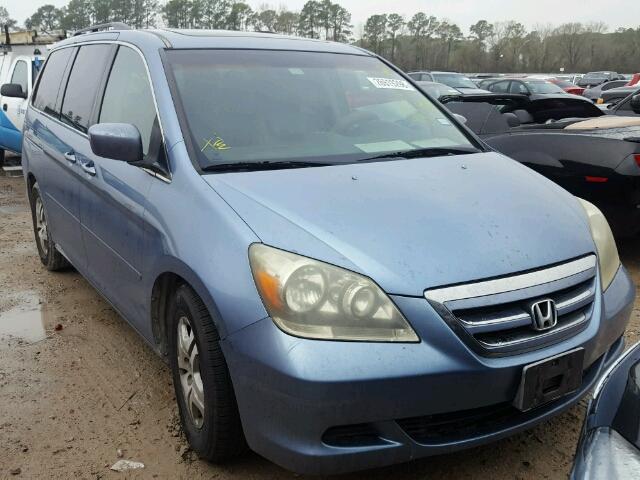 5FNRL38695B064359 - 2005 HONDA ODYSSEY EX BLUE photo 1