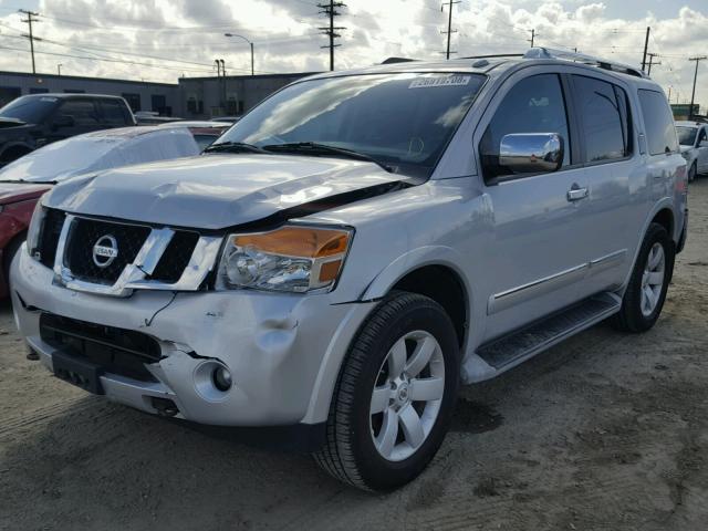 5N1AA0NC9BN615023 - 2011 NISSAN ARMADA SV SILVER photo 2