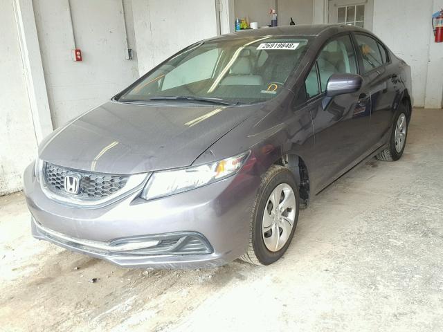 19XFB2F53FE097794 - 2015 HONDA CIVIC LX GRAY photo 2