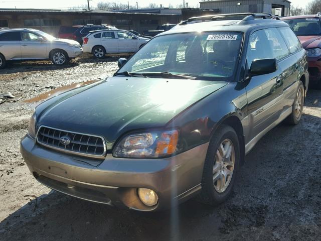 4S3BH686537620268 - 2003 SUBARU LEGACY OUT GREEN photo 2