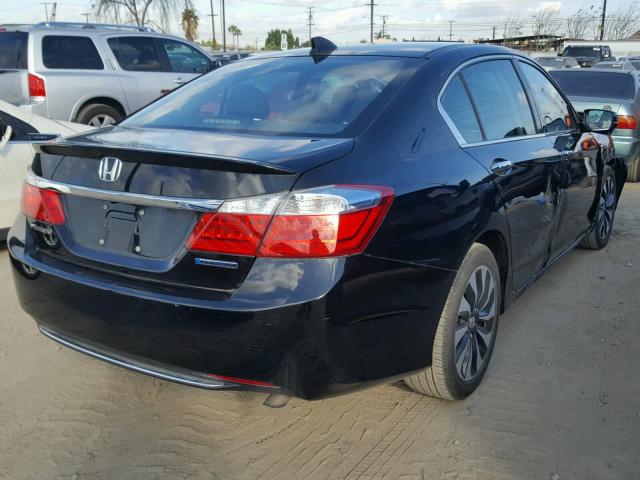 1HGCR6F5XFA000830 - 2015 HONDA ACCORD HYB BLACK photo 4