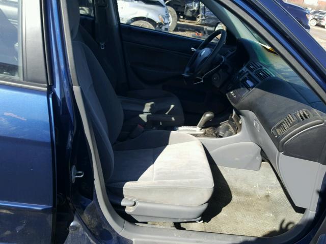 1HGES16563L037535 - 2003 HONDA CIVIC LX BLUE photo 5