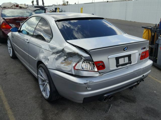 WBSBL93402JR16637 - 2002 BMW M3 SILVER photo 3