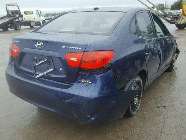 KMHDU46D07U173068 - 2007 HYUNDAI ELANTRA GL BLUE photo 4