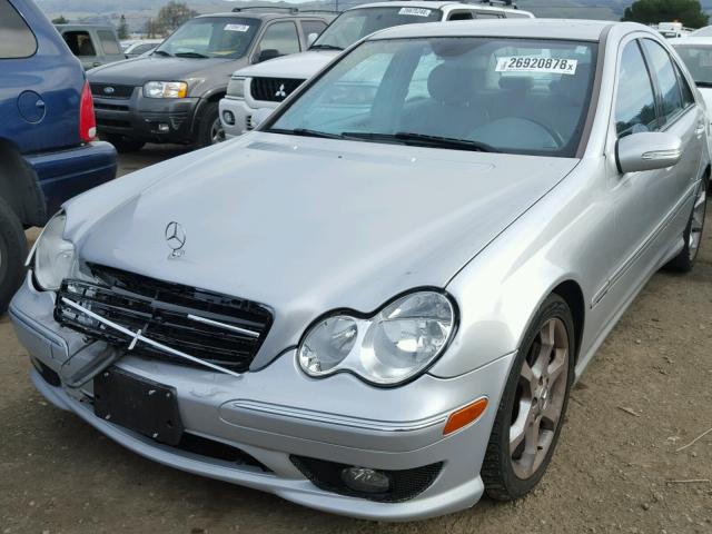 WDBRF52HX7A951296 - 2007 MERCEDES-BENZ C 230 SILVER photo 2